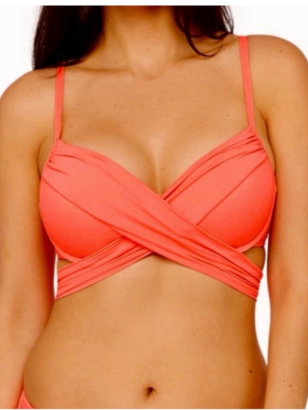 La Blanca Swimsuit - 2 piece - Coral Push-up top size 12 and bottoms size 10